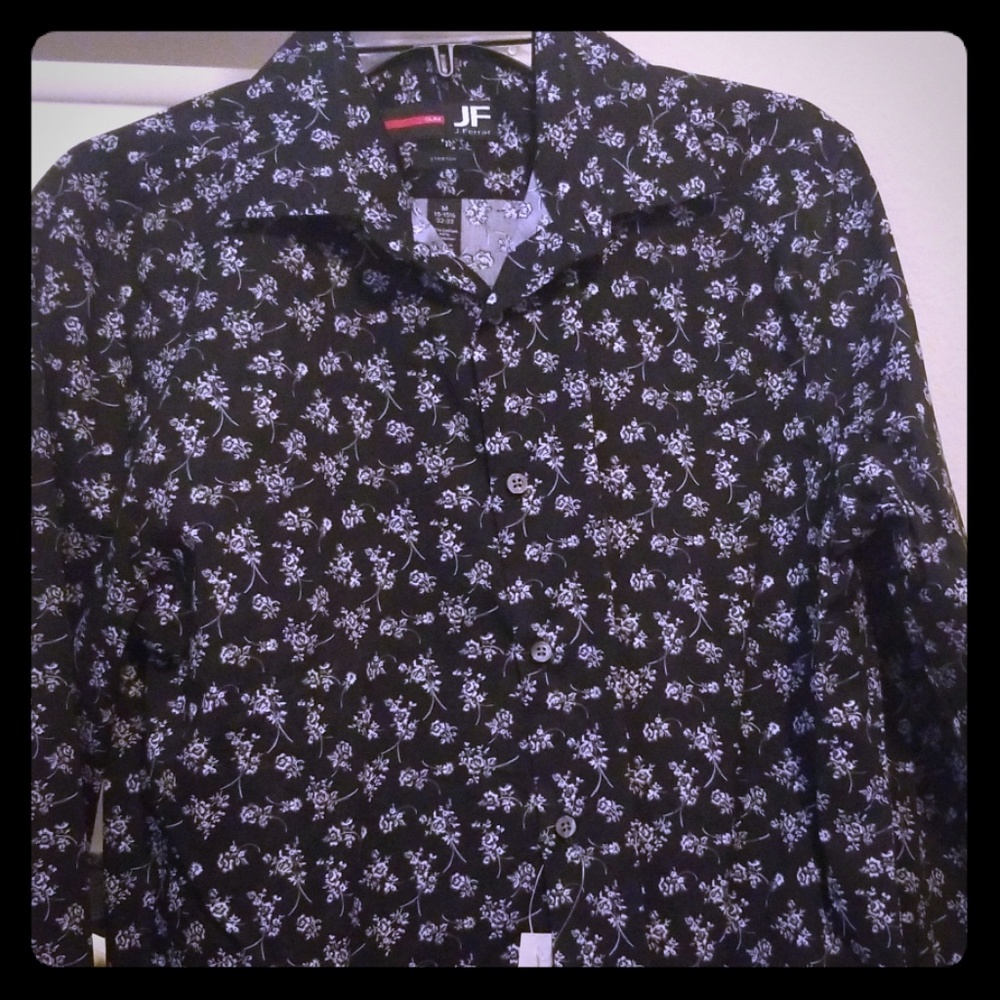 Buttoned Down Slim JF (J.Ferrar) Dress Shirt